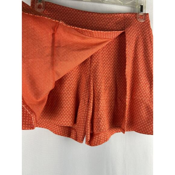 CAbi Matchmaker Skort Women's Sz 4 Tigerlily Orange Diamond Shorts Active Preppy - Picture 7 of 8